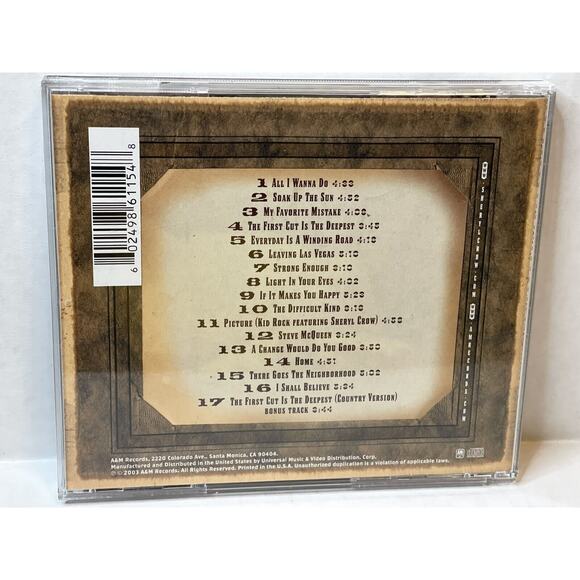 Music CD Sheryl Crow The Very Best of Sheryl Crow (CD, Nov-2003, A&M (USA)) - Picture 2 of 3